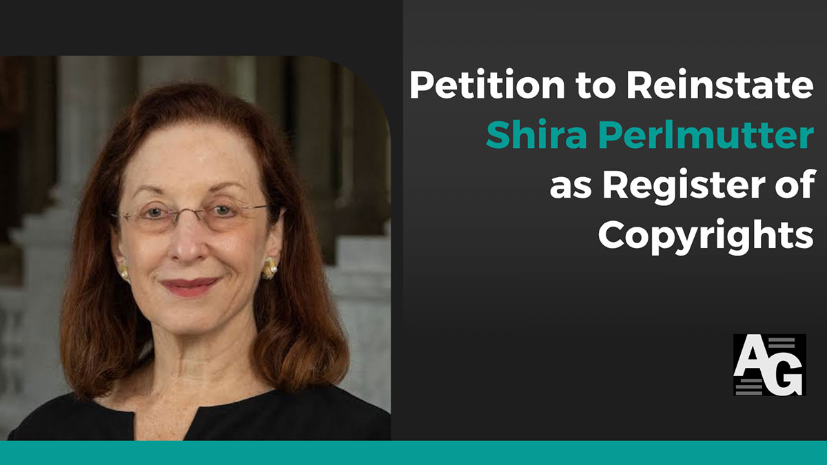 Petition to Reinstate Shira Perlmutter as Register of Copyrights