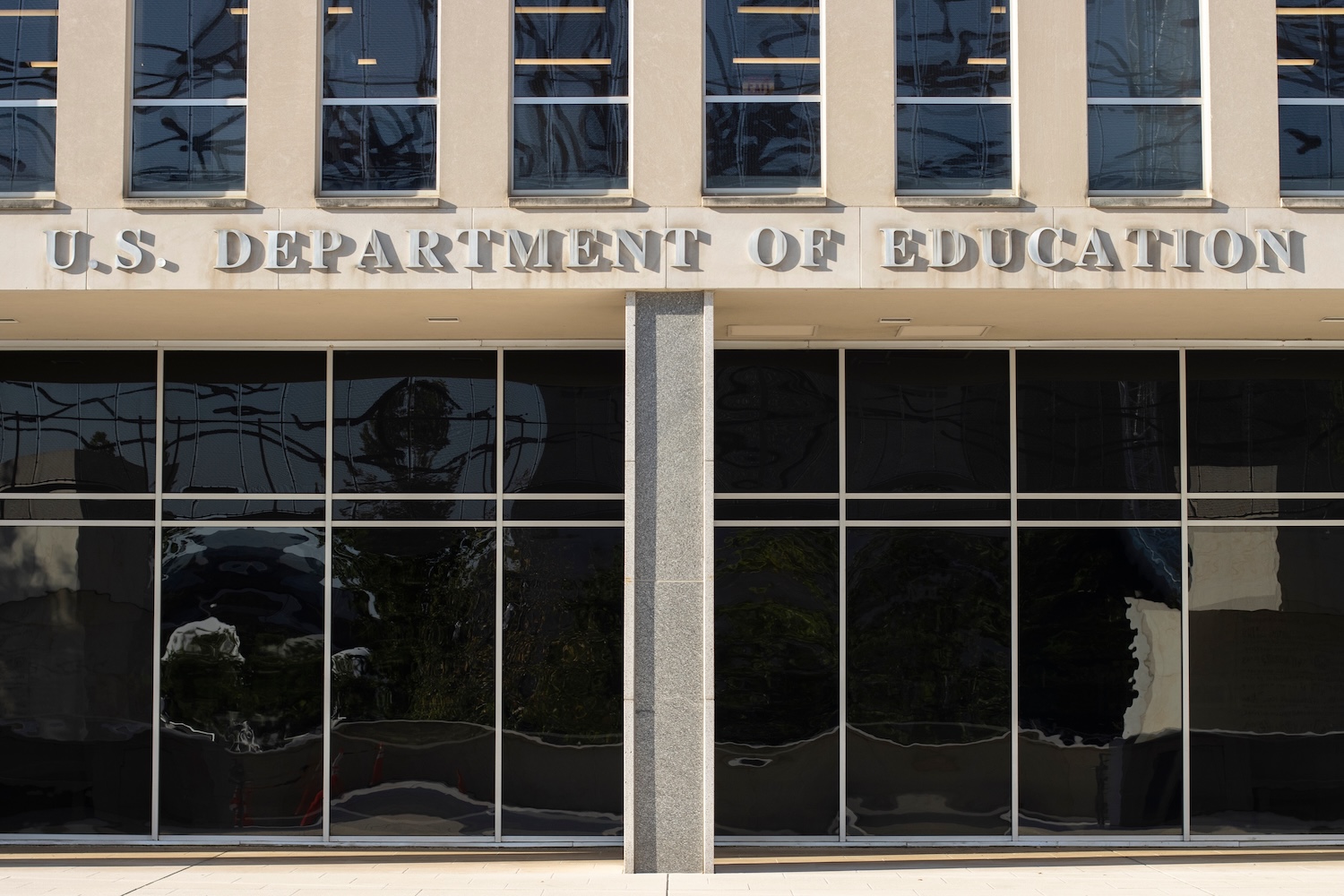 Front view of the Lyndon Baines Johnson (LBJ) Department of Education Building, the Education Department (ED) headquarters in Washington, DC.