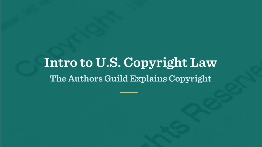 Close up of a book copyright page with the title Intro to US Copyright Law
